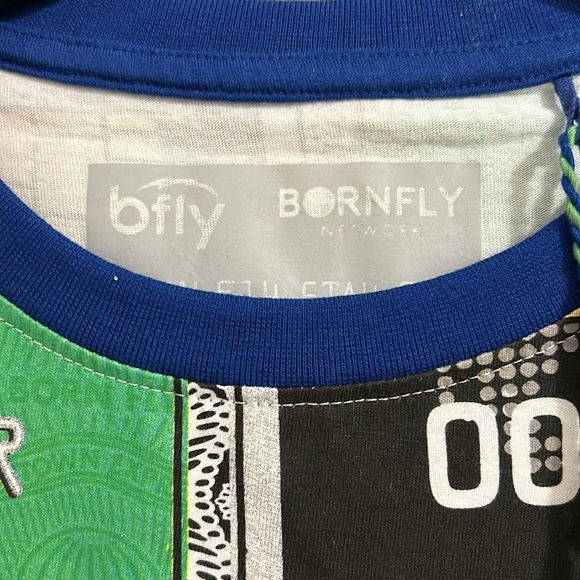 NWT Born Fly Men Street Cred Graphic Pattern Short Sleeve T-shirt. Multicolor. - Picture 2 of 6